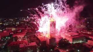 UT 2015 Commencement and Fireworks 5-24-2015 in 4K Video using the Inspire 1 drone - Aerial view