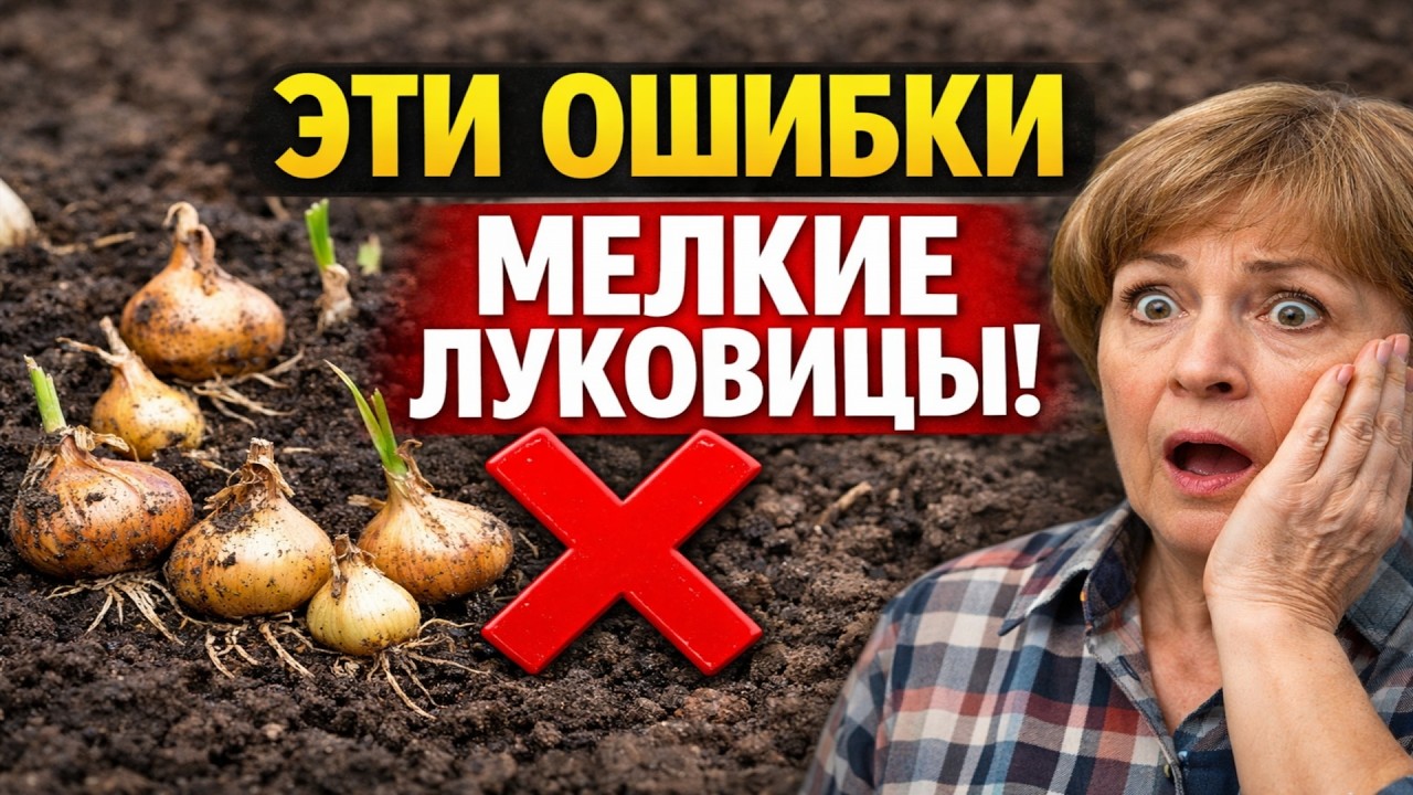 НЕ ДЕЛАЙТЕ ЭТОГО! 10 роковых ошибок, из-за которых у вас мелкие луковицы