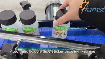 #Automatic Double Side Sticker Labeling Machine For Plastic Flat Oval Square Bottle #Labeler