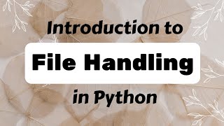 File Handling in Python | Python for Beginners | Creative Notes
