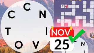 WORDSCAPES DAILY PUZZLE TODAY November 25 answers cheats cheat Answers