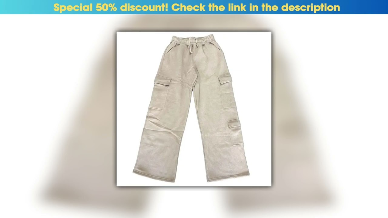 Discount 【FAVORITE!】Womens Sweatpants Wide Leg Cargo Baggy Pants Joggers Fall Clothes Work Travel O