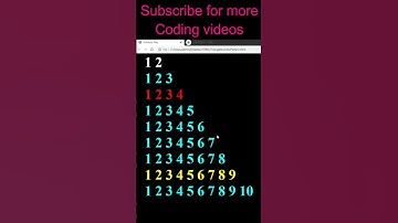 HTML, CSS and JavaScript Code to Print Triangle Number Pattern | Like & Subscribe for Videos #shorts