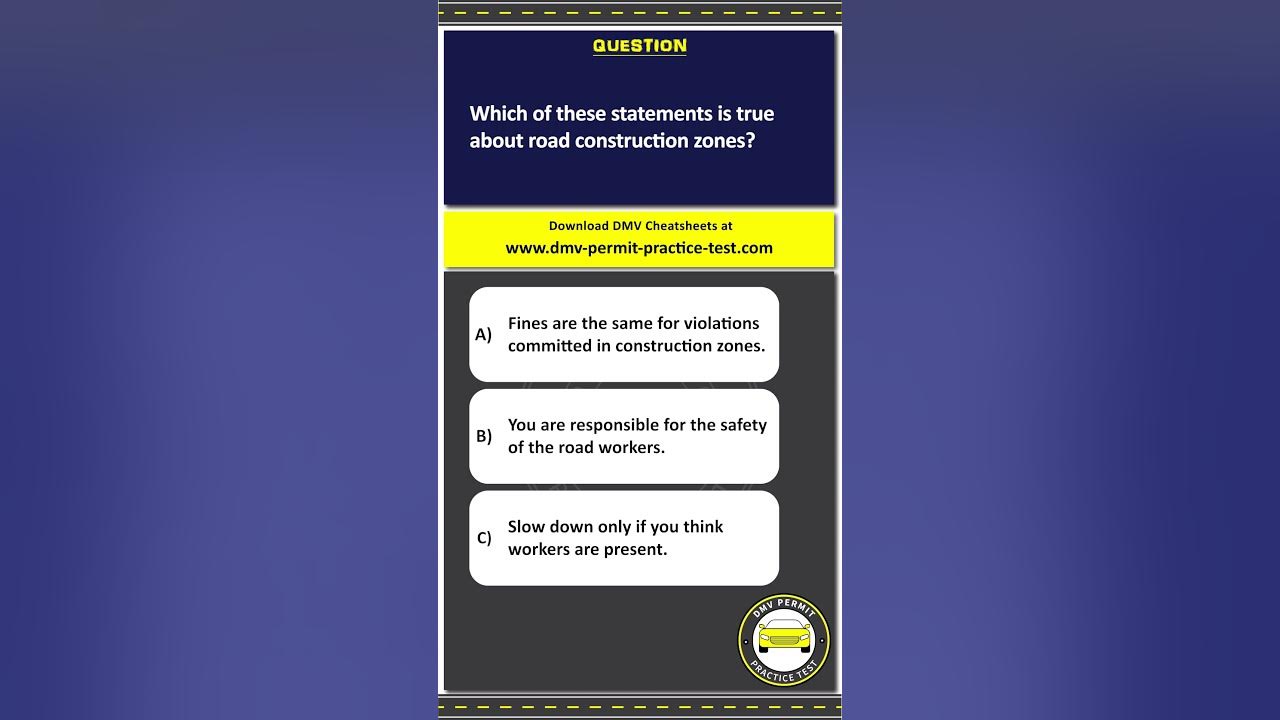 California DMV Written Test 2024 (Set 4 Question 7) dmvwrittentest californiadrivingtest