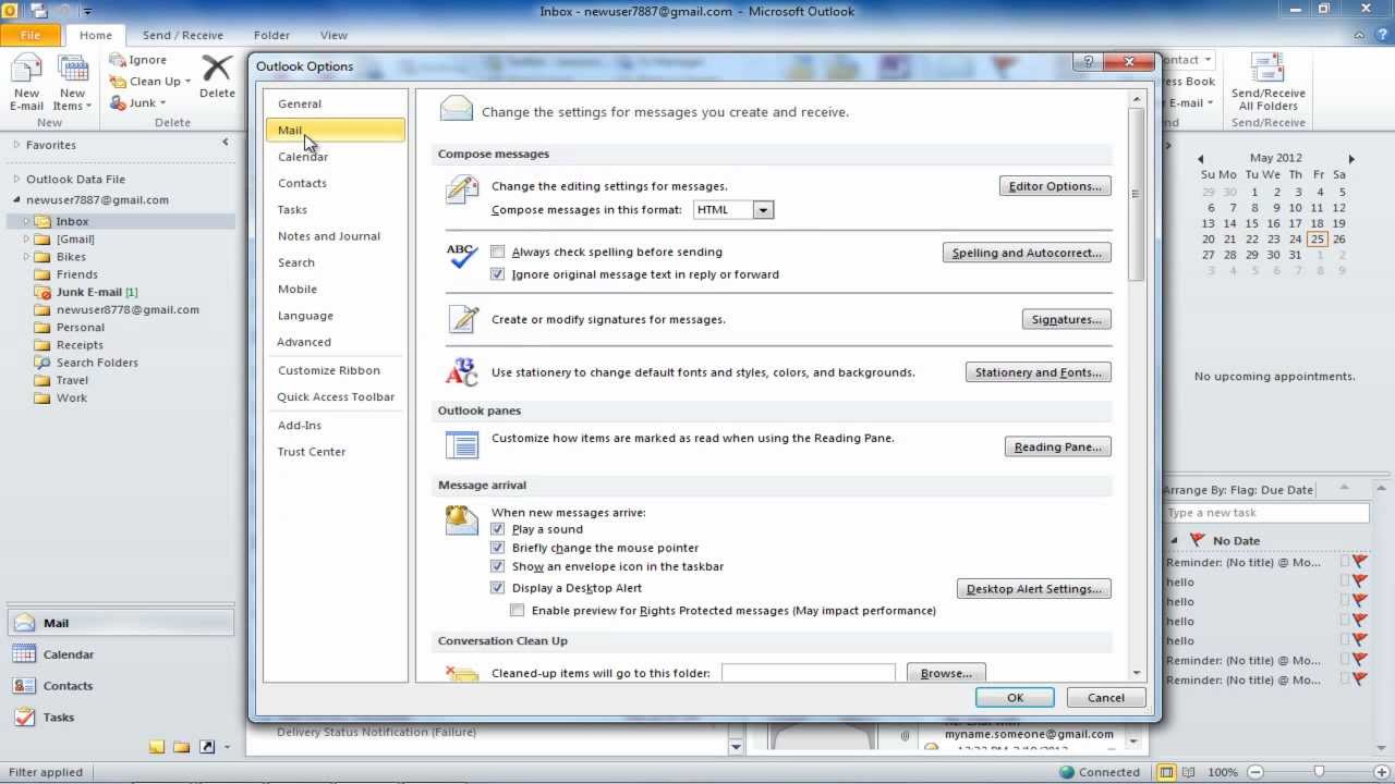 How to Create Signature in Outlook 2010 - YouTube