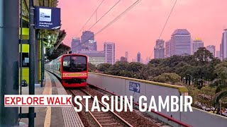 Exploring Walk Gambir Station dari Halte Central Busway Harmoni naik Trans Jakarta ke Stasiun Gambir