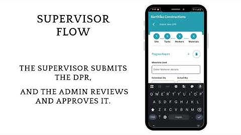 Supervisor Flow: Uploading the Daily Progress Report