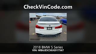 CheckVinCode.com | 2018 BMW 5 Series | VIN: WBAJE5C50JG917567 screenshot 4