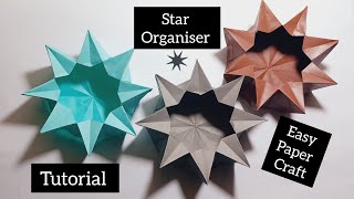 Origami Star Organiser, Paper Craft #art #craft #diy #origami #paperwork