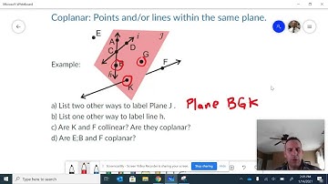 Geometry Lesson 4: Colinear and Coplanar Points