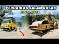 Hari Ini !!! Perbaikan Jalan Rusak Terus Dilakukan Di Tanjakan Batu Jomba