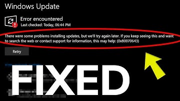 Fix: "There were some problems installing updates, but we