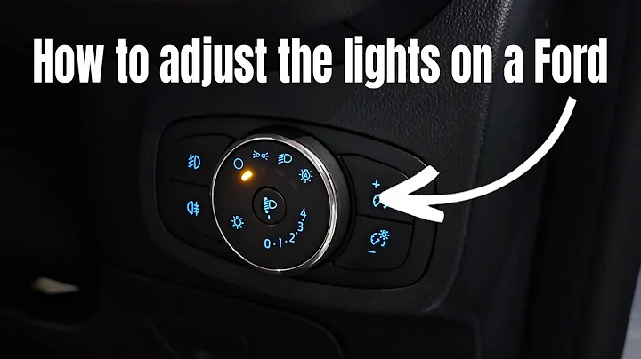 How to adjust the lights on a Ford Fiesta