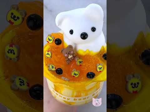 Slime ASMR 🧸🍯🧋 Honey Bear Boba from Momo Slimes