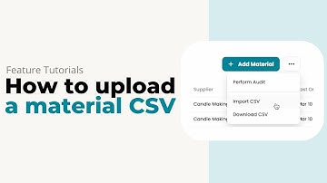 How to Upload a Material CSV | Inventora Tutorial