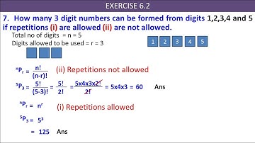 Exercise 6.2 Question 7 and 8 class 11 Permutations Maths KP Book | Ex 6.2 Q No 7 8 | Study With Me
