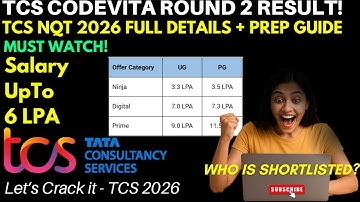 TCS CodeVita Round 2 RESULT OUT ? | TCS NQT 2026 Form Release, Eligibility & Full Preparation Guide