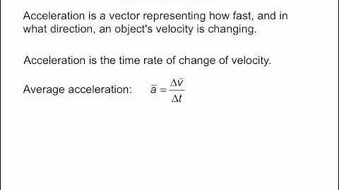 Acceleration - the basic definition