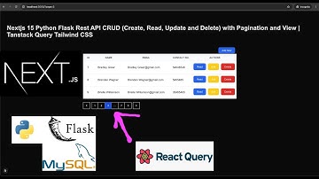 Nextjs 15 Python Flask Rest API CRUD  with Pagination Tanstack Query Tailwind CSS