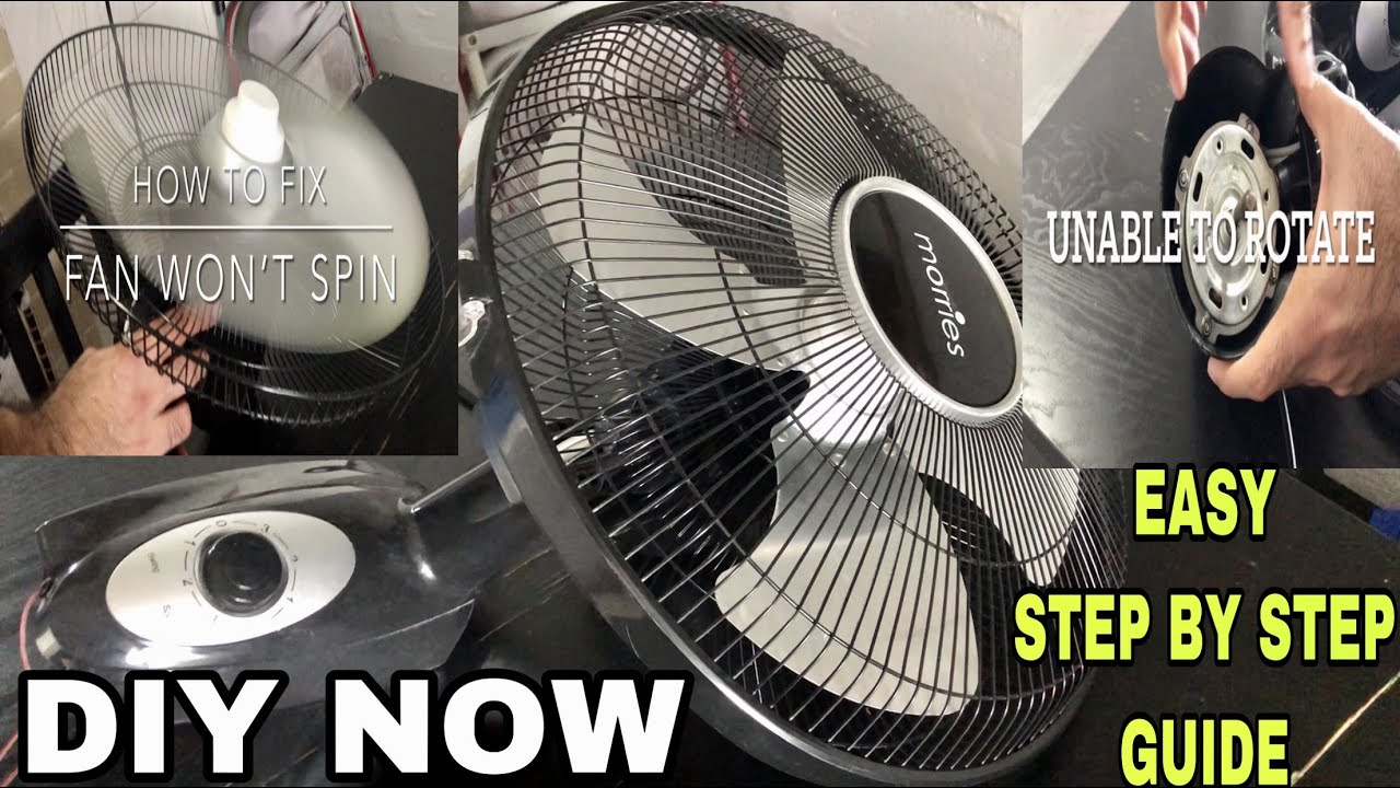 How to repair stand fan or table fan (fan won't Spin or Step Step instructions - YouTube