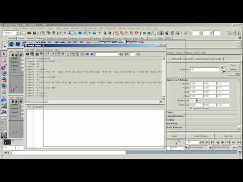 MAYA 2010 - Quick Lesson - MEL Script Demo