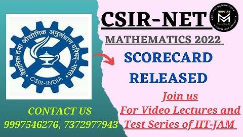 CSIR-NET Score Card Released | CSIR-NET JUNE 2021 | MODULUS - The Learning App