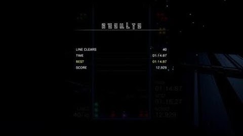 Tetris® Effect - 40L Sprint - 1:14.87