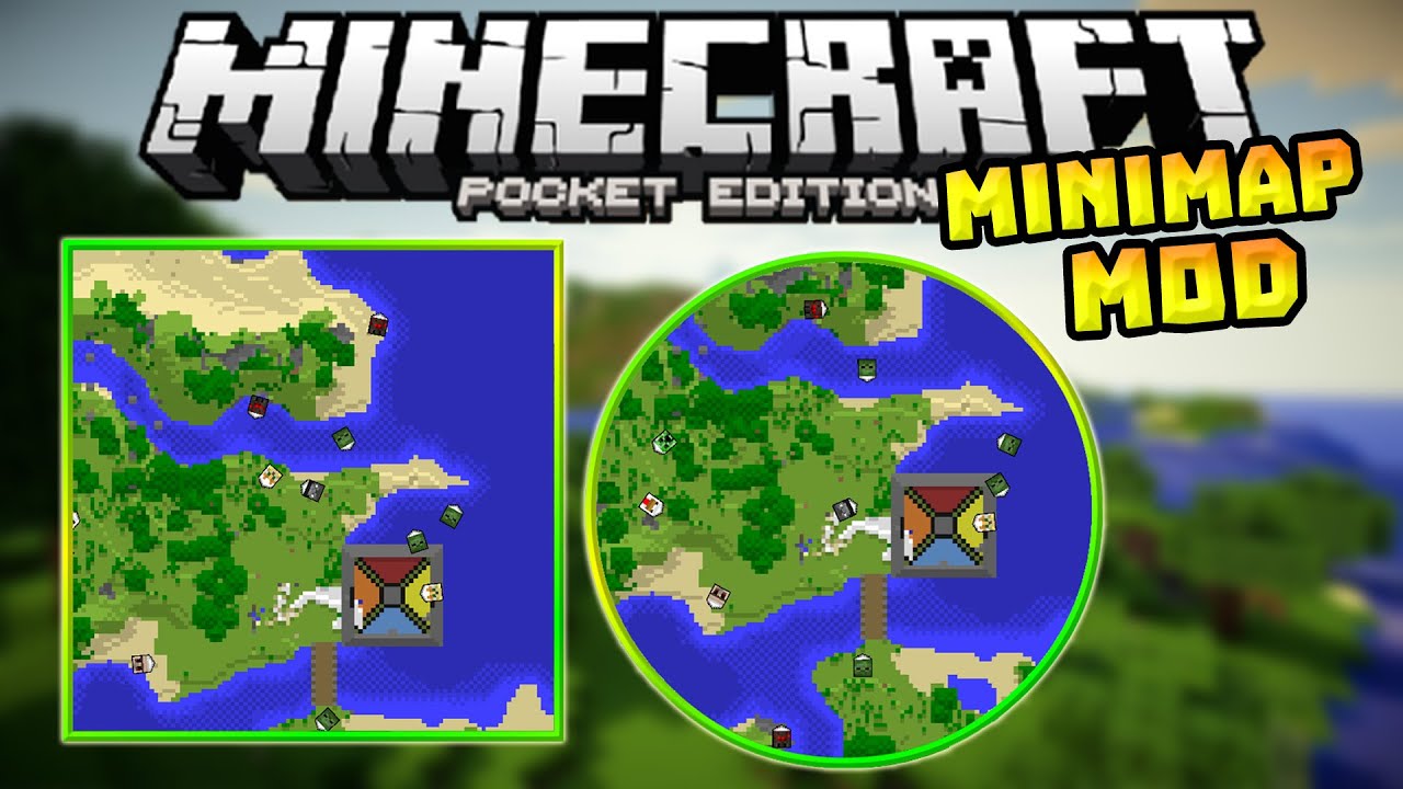 New Minimap Mod In 0 12 1 Minimap In Mcpe Minecraft Pe Pocket Edition Youtube