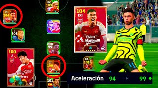 💥 ASI JUEGAN MARTINELLI BIG TIME 104 & TOMIYASU 101 *El Mejor Central* | eFootball Mobile