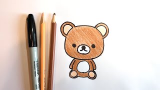 สอนวาดรูปการ์ตูน ริลัคคุมะ Rilakkuma ง่ายๆ (สำหรับเด็ก)