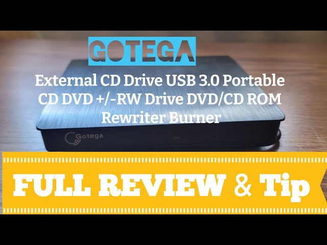 Gotega Unidad de DVD externa, USB 3.0 Unidad de CD/DVD +/-RW  portátil/Reproductor de
