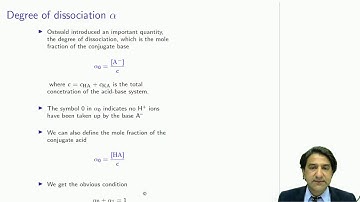 CHEM3006 - 6 - Degree of dissociation