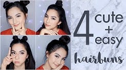 4 Easy and Cute Hair Buns Tutorial for School or Hangout | Tumblr Inspired [ENG Subs] - Durasi: 6.50. 