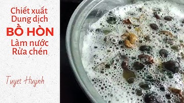 Cách chiết xuất dụng dịch bồ hòn dùng trong nước rửa chén làm từ rau củ quả