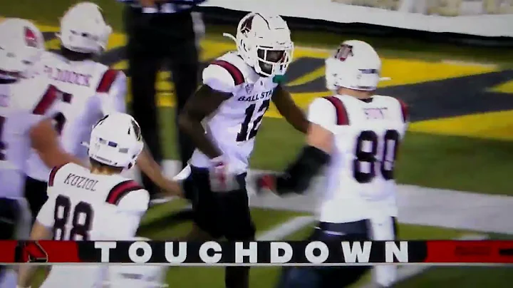 Ball State QB John Paddock 43 yard TD pass to Jays...