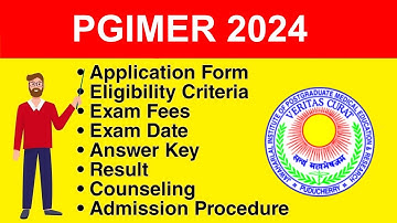 PGIMER 2024 - Eligibility Criteria, Exam Date, Application form, Syllabus, Exam Pattern
