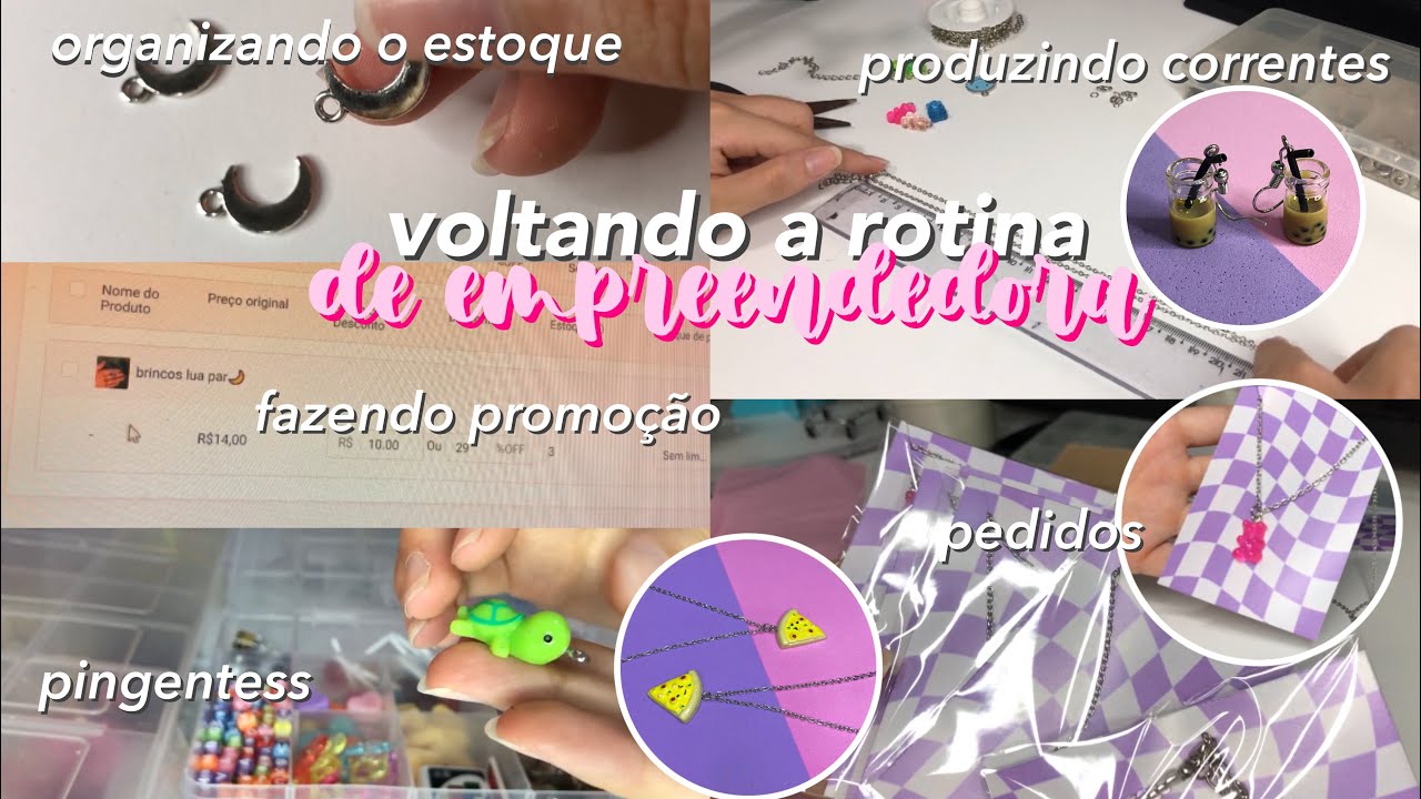 2 dias comigo organizando a loja pós férias | produzindo correntes, estoque, promo e +