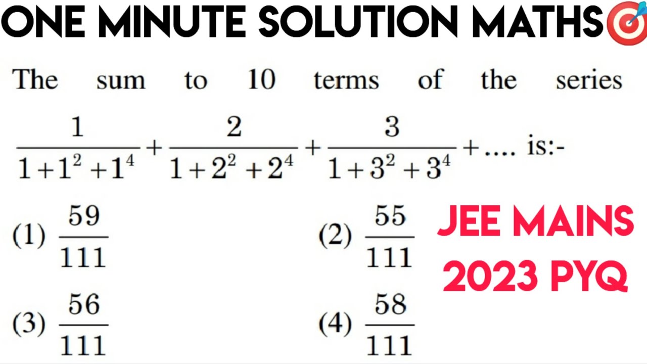 Jee Mains 2023 maths Questions Sequence and Series🔥 Sequence and Series jee mains pyq 2023🎯