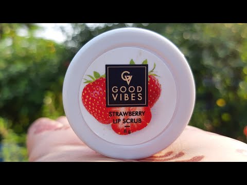 Good vibes strawberry lip scrub review | affordable lip scrub |