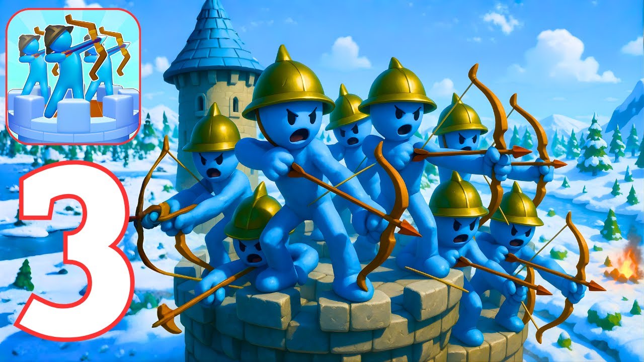 Archery Bastions: Castle War - Gameplay Walkthrough Part 1 New Update All Levels (iOS,Android)