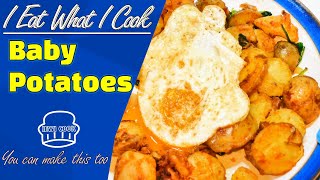 Baby Potato Recipe | Potatoes Boiled & Fried | Quick & Easy | IEWICOOK