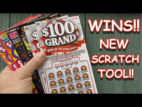 NEW LOTTERY TICKET SCRATCH TOOL MAKES IT'S DEBUT WITH SOME WINS!! 