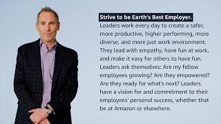 Celebrity "Strive to Be Earth's Best Employer" Leadership Principle Explained by CEO Andy Jassy Net Worth