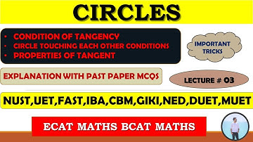 CIRCLES | CONDITION OF TANGENCY TO A LINE | CIRCLES TOUCHING EACH OTHERS |~LECTURE 03