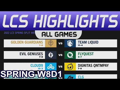 LCS Highlights Week8 Day1 LCS Spring 2022 All Games By Onivia