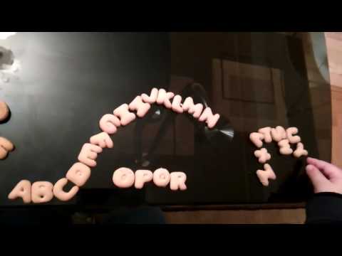 Learn ABC alphabets \u0026 numbers 0-10 || ზიზუ წერს ინგლისურ ანბანს და ციფრებს ორცხობილით