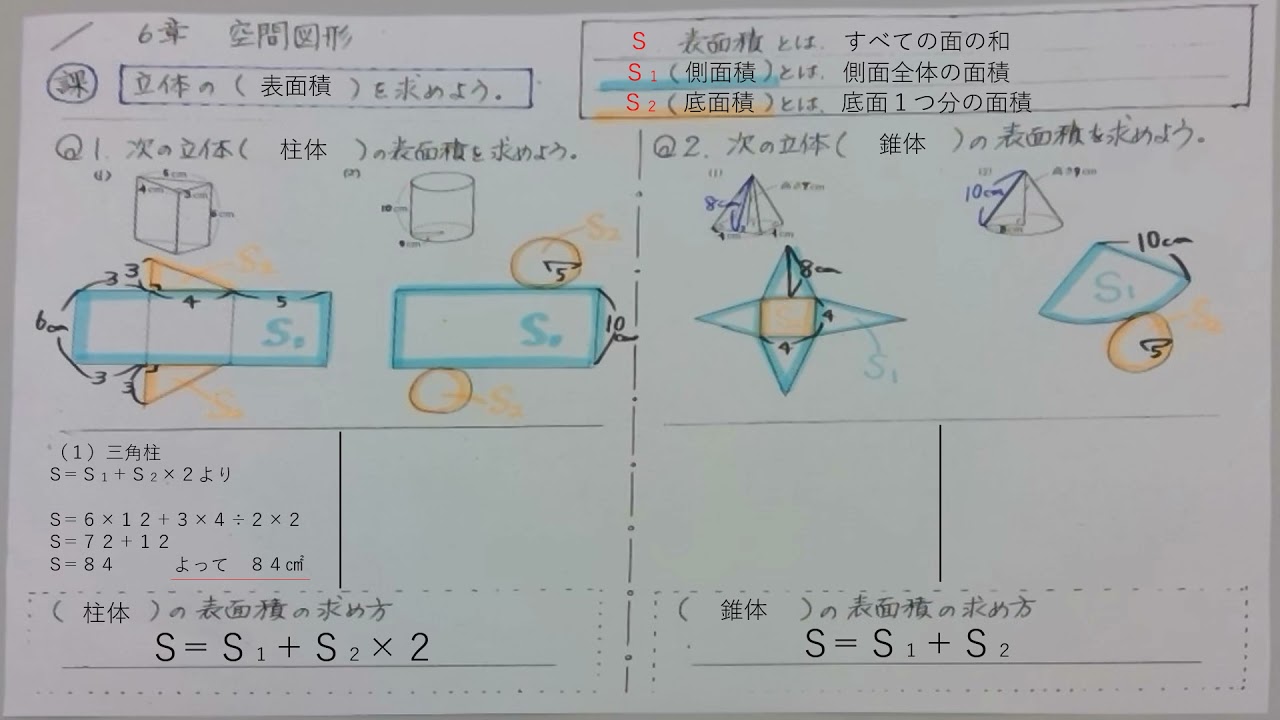 中1数学（東京書籍）6章 空間図形⑨ - YouTube