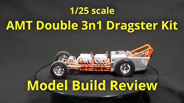 AMT Double Dragster 3 in 1 Kit 1/25 scale 2 Engine Rail Dragster Model Build Review