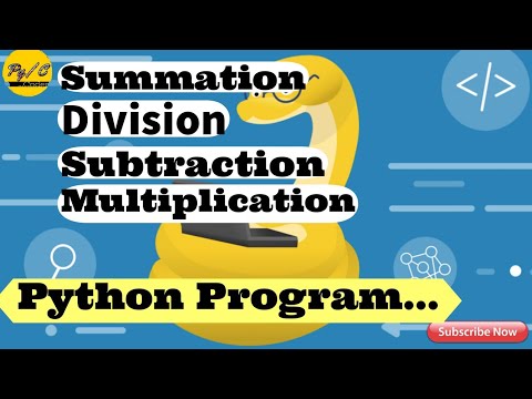 summation || subtraction || Division || Multiplication _ python Program ...