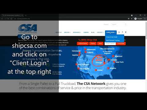 How to Get Pallet Rates Online | CSA Client Portal